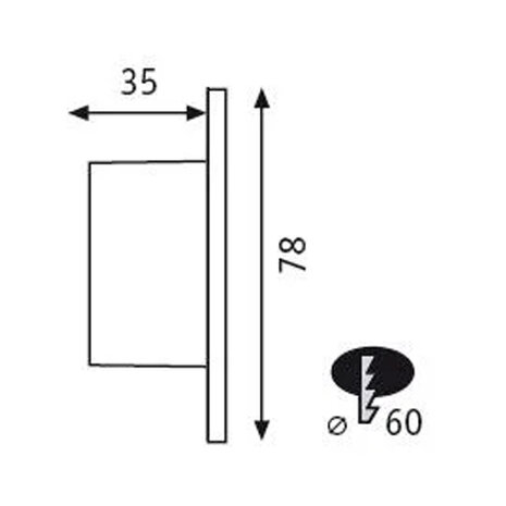 Ronde Wandspot voor Inbouwdoos 230V