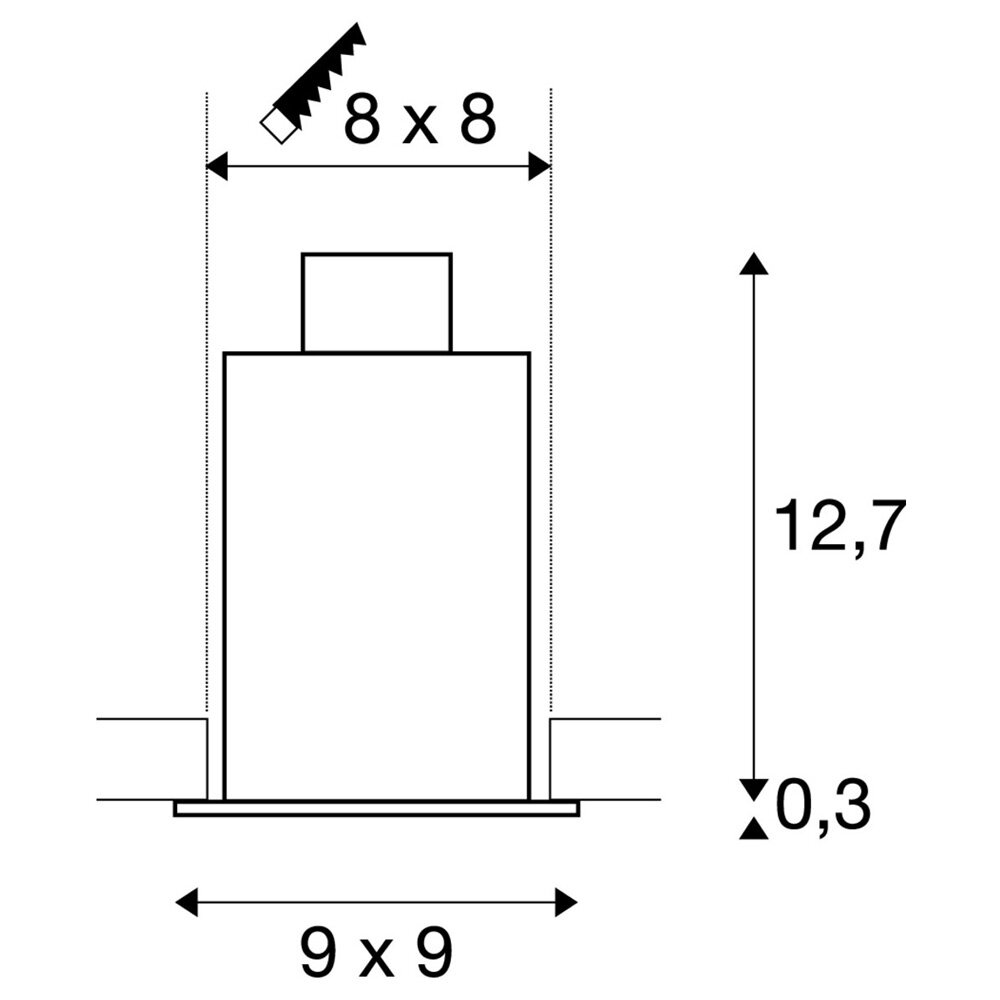 Inbouwspot Box GU10 Vierkant