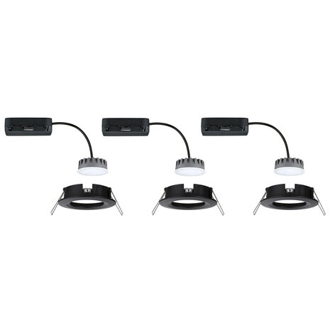 3 Dimbare LED Inbouwspots 230V Rond IP44 3 Dimbare LED Inbouwspots 230V Rond IP44