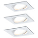 3 Dimbare LED Inbouwspots 230V Vierkant Kantelbaar