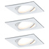 3 Dimbare LED Inbouwspots 230V Vierkant Kantelbaar 3 Dimbare LED Inbouwspots 230V Vierkant Kantelbaar