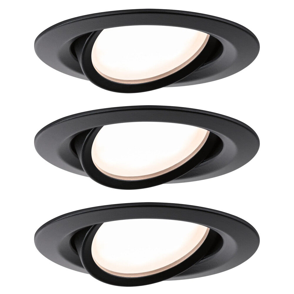 3 Dimbare LED Inbouwspots 230V Rond