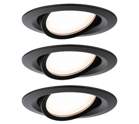 3 Dimbare LED Inbouwspots 230V Rond