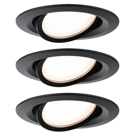 3 Dimbare LED Inbouwspots 230V Rond