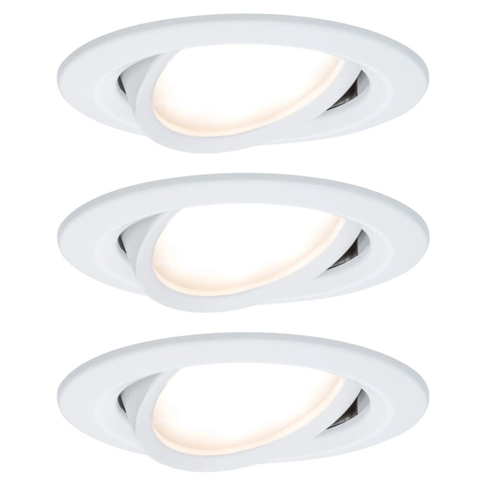3 Dimbare LED Inbouwspots 230V Rond