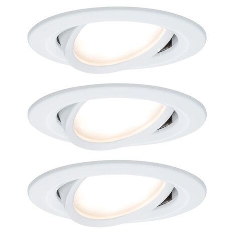 3 Dimbare LED Inbouwspots 230V Rond