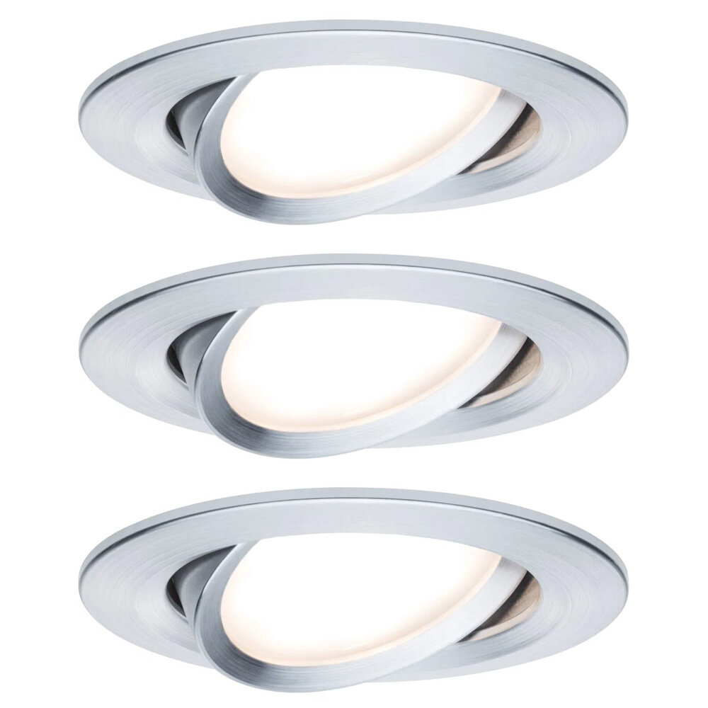 3 Dimbare LED Inbouwspots 230V Rond