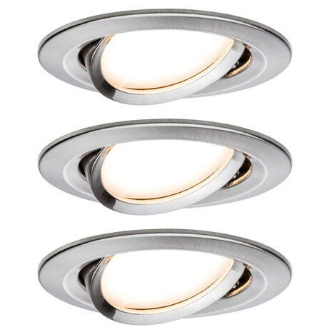 3 Dimbare LED Inbouwspots 230V Rond