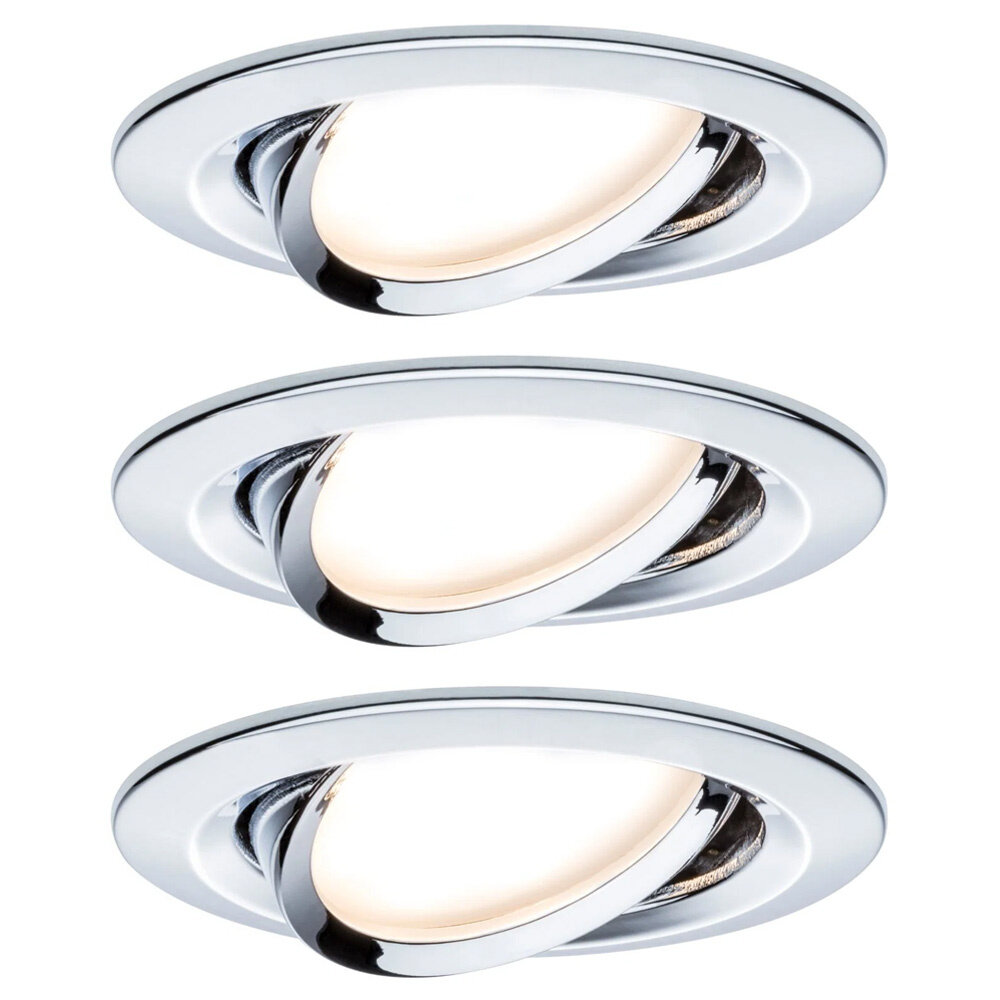 3 Dimbare LED Inbouwspots 230V Rond