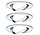3 Dimbare LED Inbouwspots 230V Rond