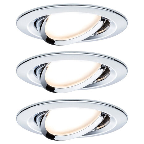 3 Dimbare LED Inbouwspots 230V Rond