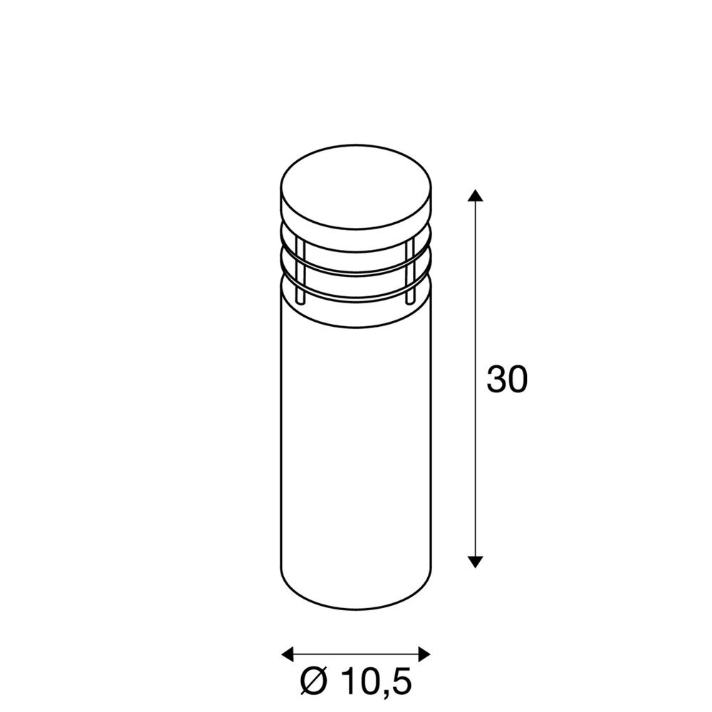 Rvs buitenverlichting 30 cm