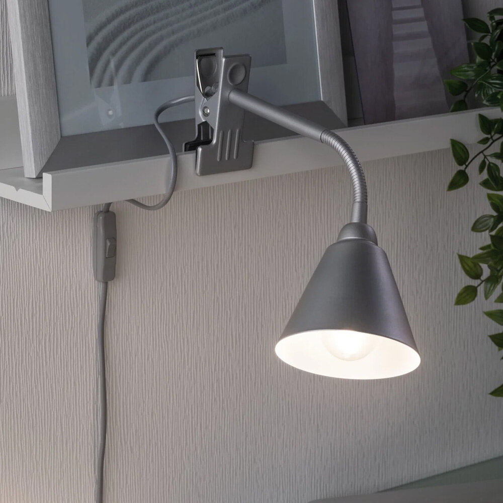 Klemspot E14 met LED lamp
