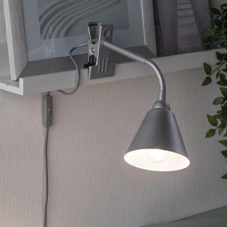 Klemspot E14 met LED lamp