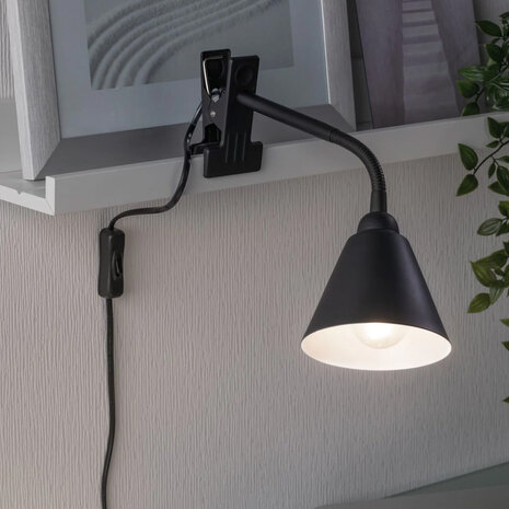 Klemspot E14 met LED lamp