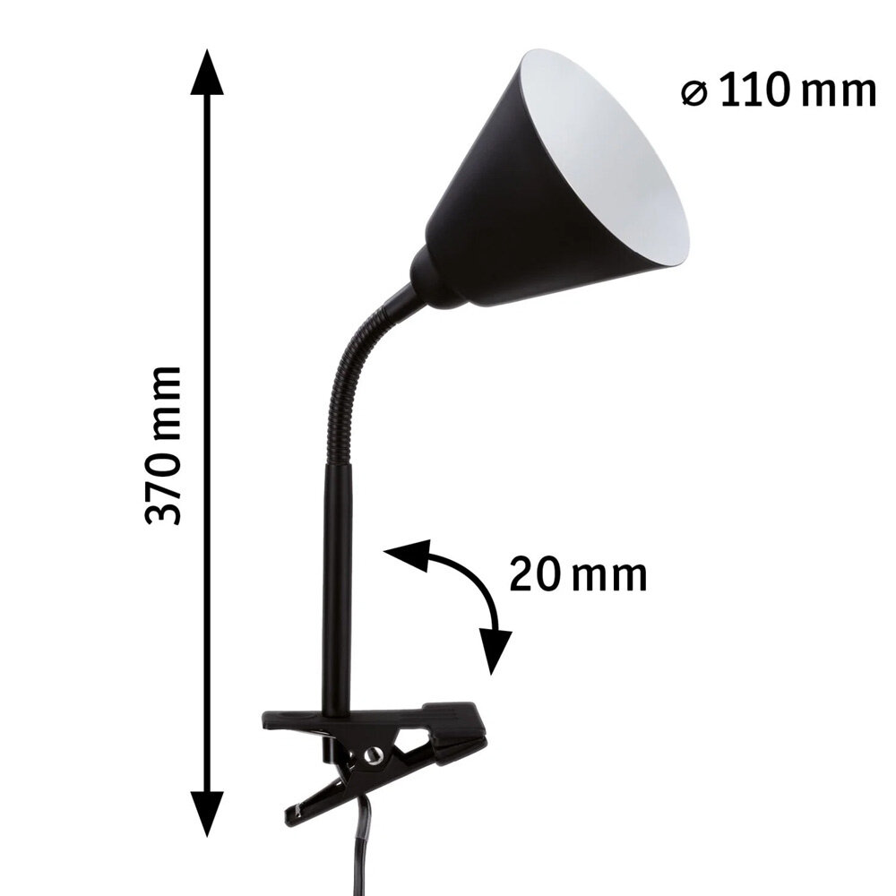 Klemspot E14 met LED lamp