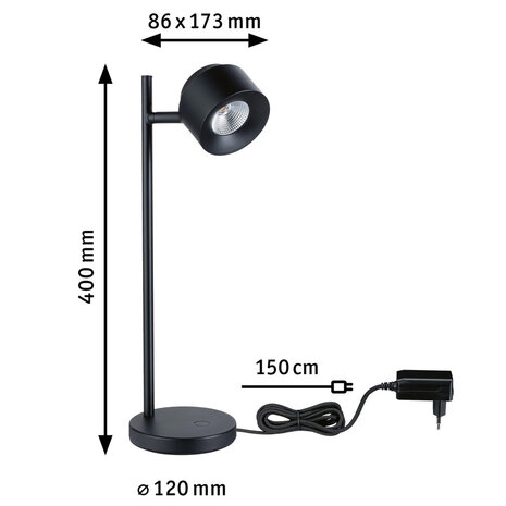 LED Tafelspot met 3-staps dimmer