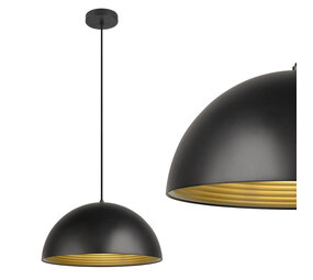 Hanglamp Dome zwart-goud