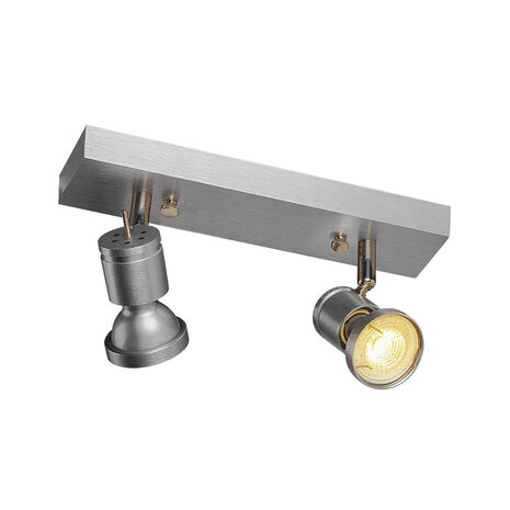 Luxe 2-lichts GU10 Wandspot Plafondspot Alu Luxe 2-lichts GU10 Wandspot Plafondspot Alu