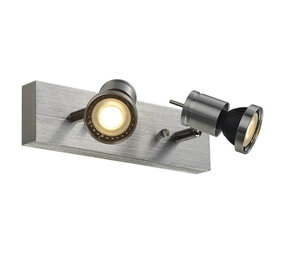 Luxe 2-lichts GU10 Wandspot Plafondspot Alu Luxe 2-lichts GU10 Wandspot Plafondspot Alu