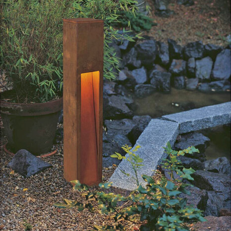 Tuinlamp Roest Cortenstaal Vierkant 80 cm Tuinlamp Roest Cortenstaal Vierkant 80 cm