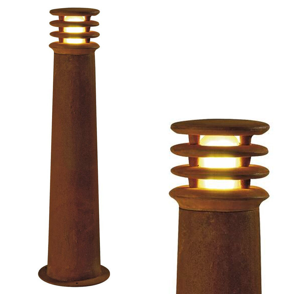 Buitenlamp Cortenstaal Lamel 70 cm E27