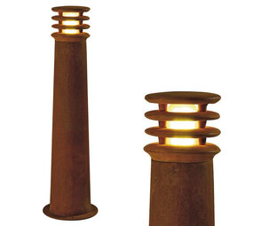 Buitenlamp Cortenstaal Lamel 70 cm E27
