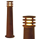 Buitenlamp Cortenstaal Lamel 70 cm E27