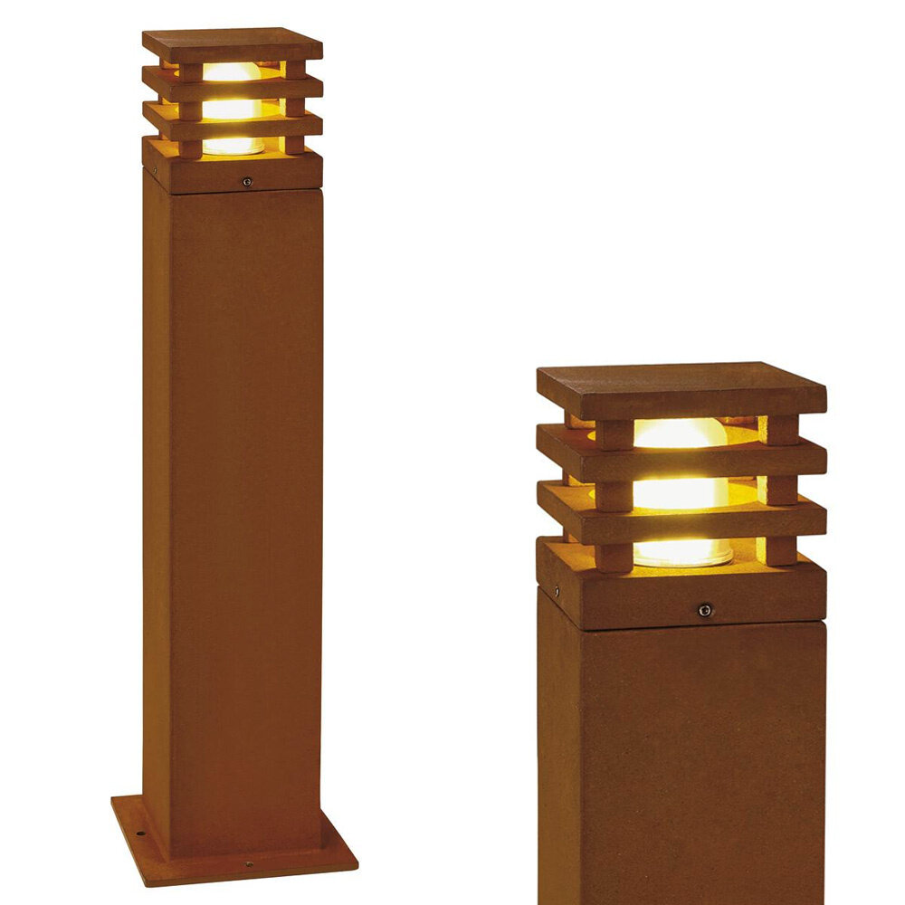 Staande Tuinlamp Vierkant Cortenstaal 71 cm