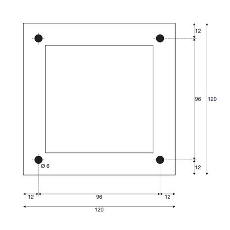 Buitenarmatuur Staand Antraciet Vierkant 60 cm