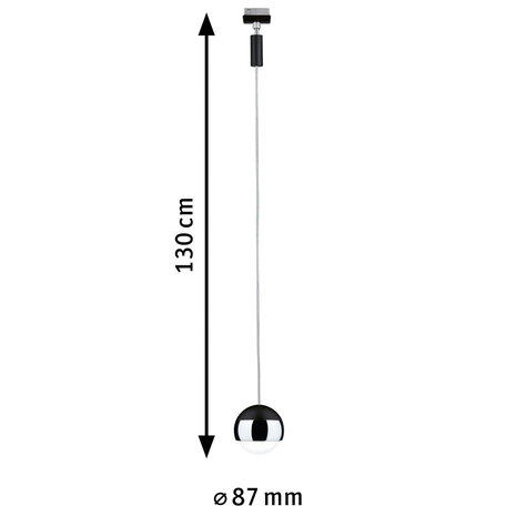 Lux Rail Hanglamp Retro Bol 9 cm