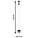Lux Rail Hanglamp Retro Bol 9 cm