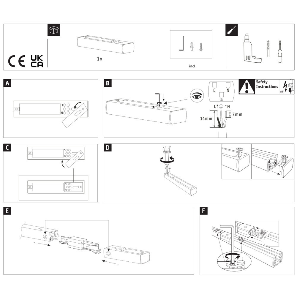 Lux Rail Eindvoeding