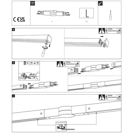 Lux Rail Hoek Verbinder Lux Rail Hoek Verbinder