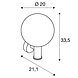 Luxe Wand Buitenlamp Bol Glas E27