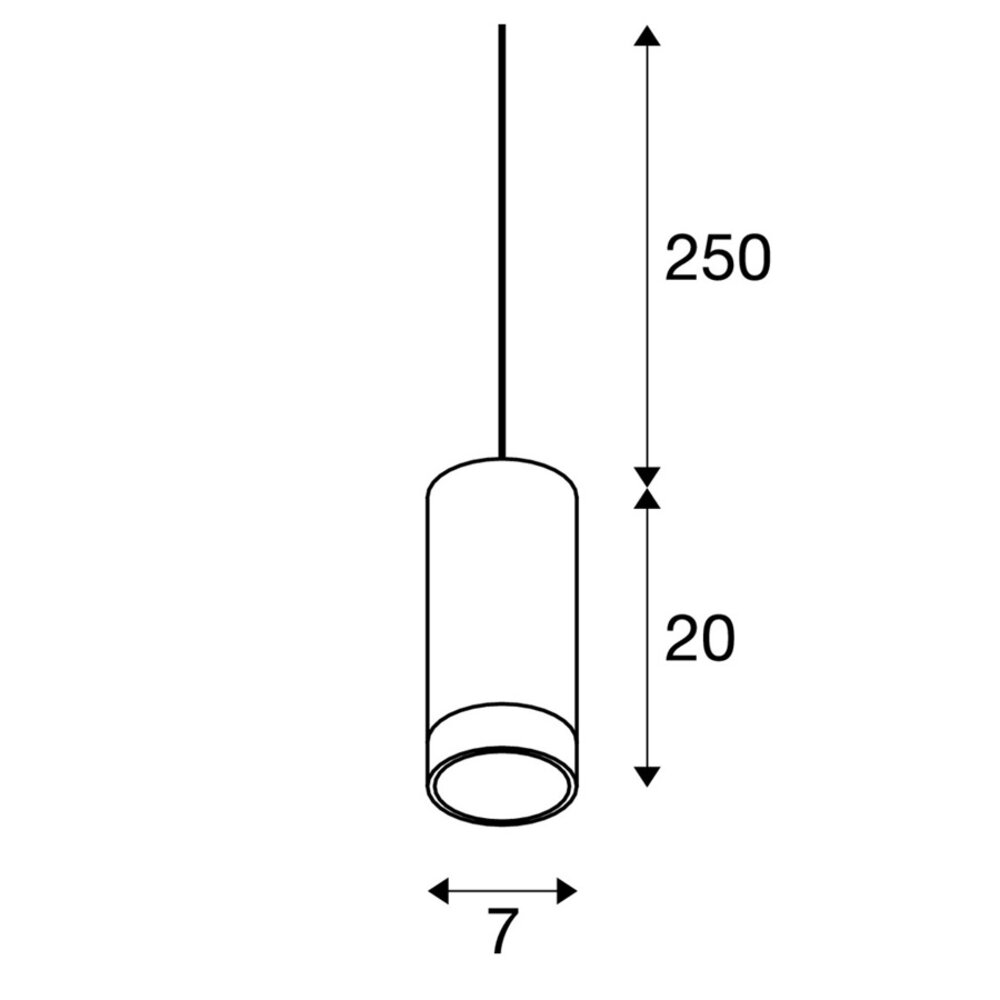 1-Fase Rail Hanglamp Koker GU10 1-Fase Rail Hanglamp Koker GU10