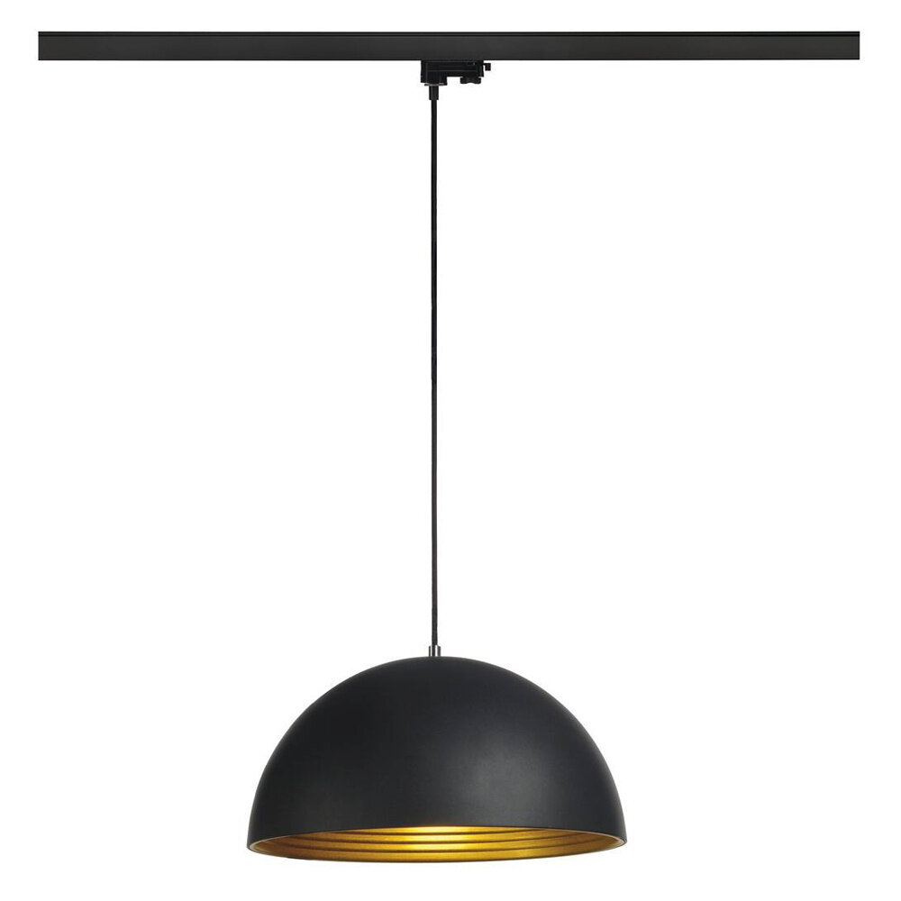 3-Fase Rail Hanglamp E27 Zwart-Goud 3-Fase Rail Hanglamp E27 Zwart-Goud