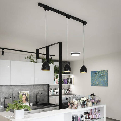 3-Fase Rail Hanglamp Komvormig GU10