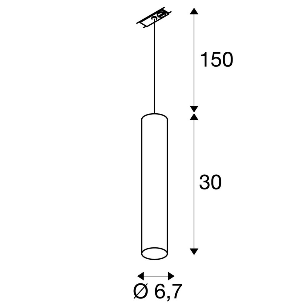 1-Fase Rail Hanglamp Cilinder GU10 1-Fase Rail Hanglamp Cilinder GU10