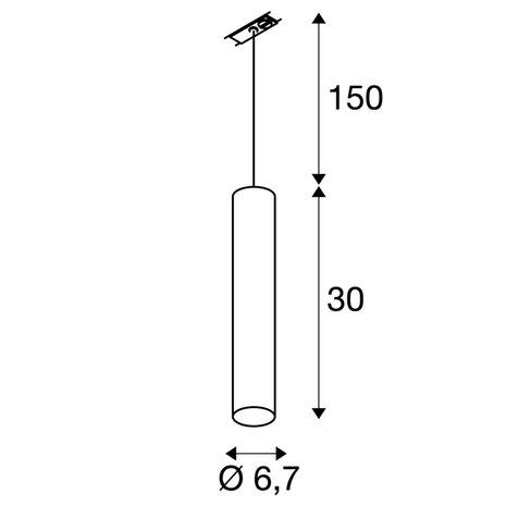 1-Fase Rail Hanglamp Cilinder GU10 1-Fase Rail Hanglamp Cilinder GU10
