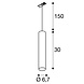 1-Fase Rail Hanglamp Cilinder GU10 1-Fase Rail Hanglamp Cilinder GU10