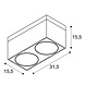 Opbouwspot Box Dubbel Groot Opbouwspot Box Dubbel Groot