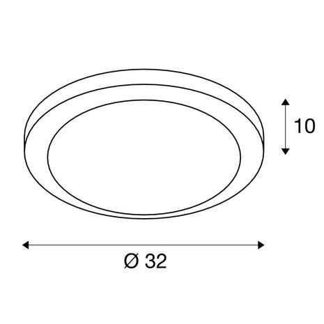 Plafondlamp Rond Glas 32 cm
