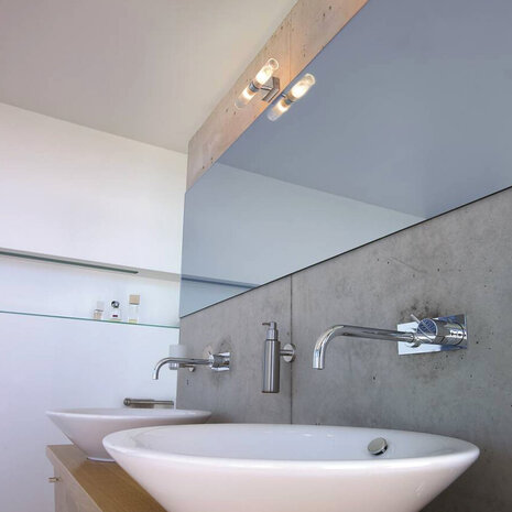 Badkamerverlichting Chroom Glas