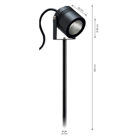 LED Tuinspot met Spies - 1680 Lumen - IP65 LED Tuinspot met Spies - 1680 Lumen - IP65