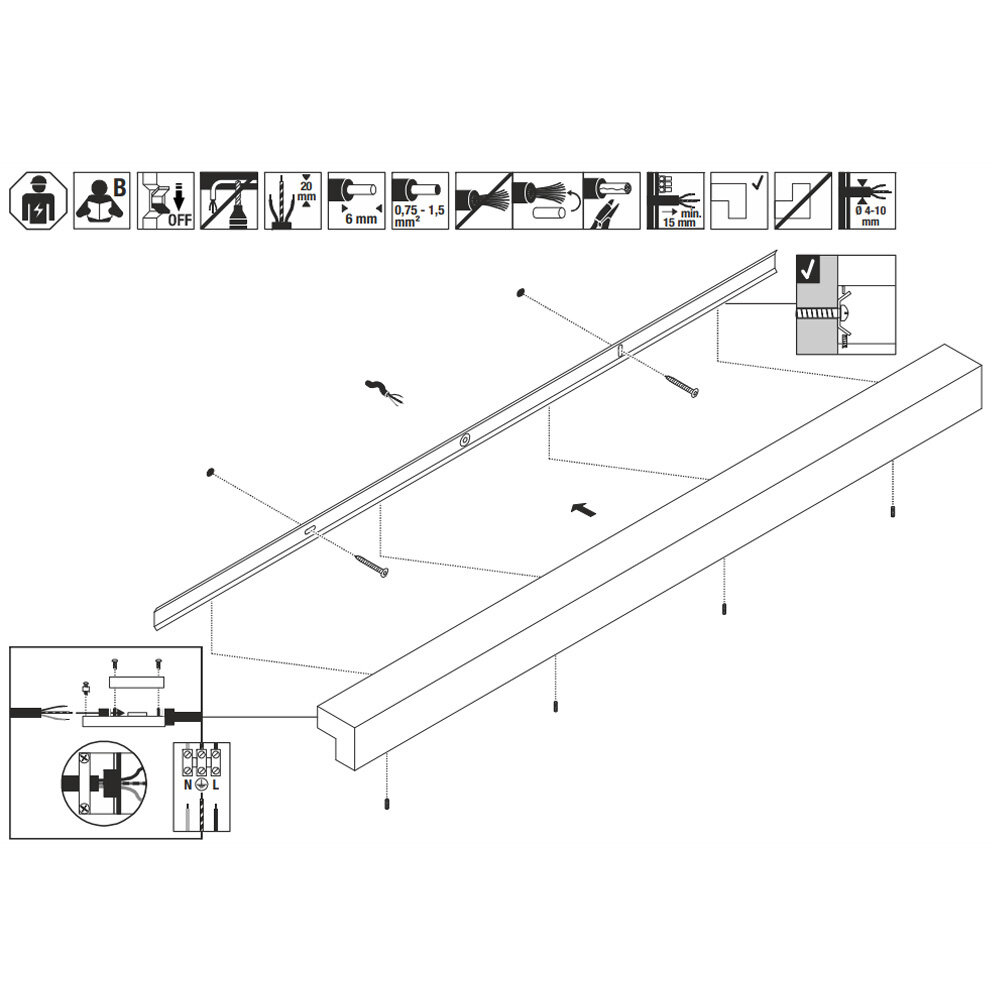 Badkamer LED Spiegellamp 118 cm - IP44