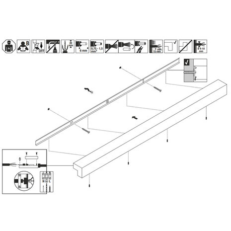 Badkamer LED Spiegellamp 118 cm - IP44