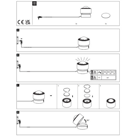 Vloerspot LED met Touchdimmer