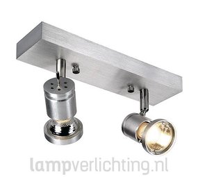 Plafondspot Dubbel GU10 Aluminium Plafondspot Dubbel GU10 Aluminium