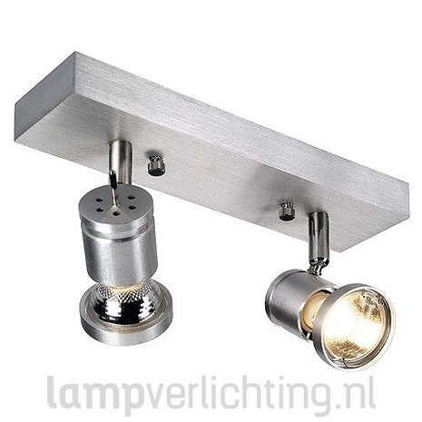 Plafondspot Dubbel GU10 Aluminium Plafondspot Dubbel GU10 Aluminium